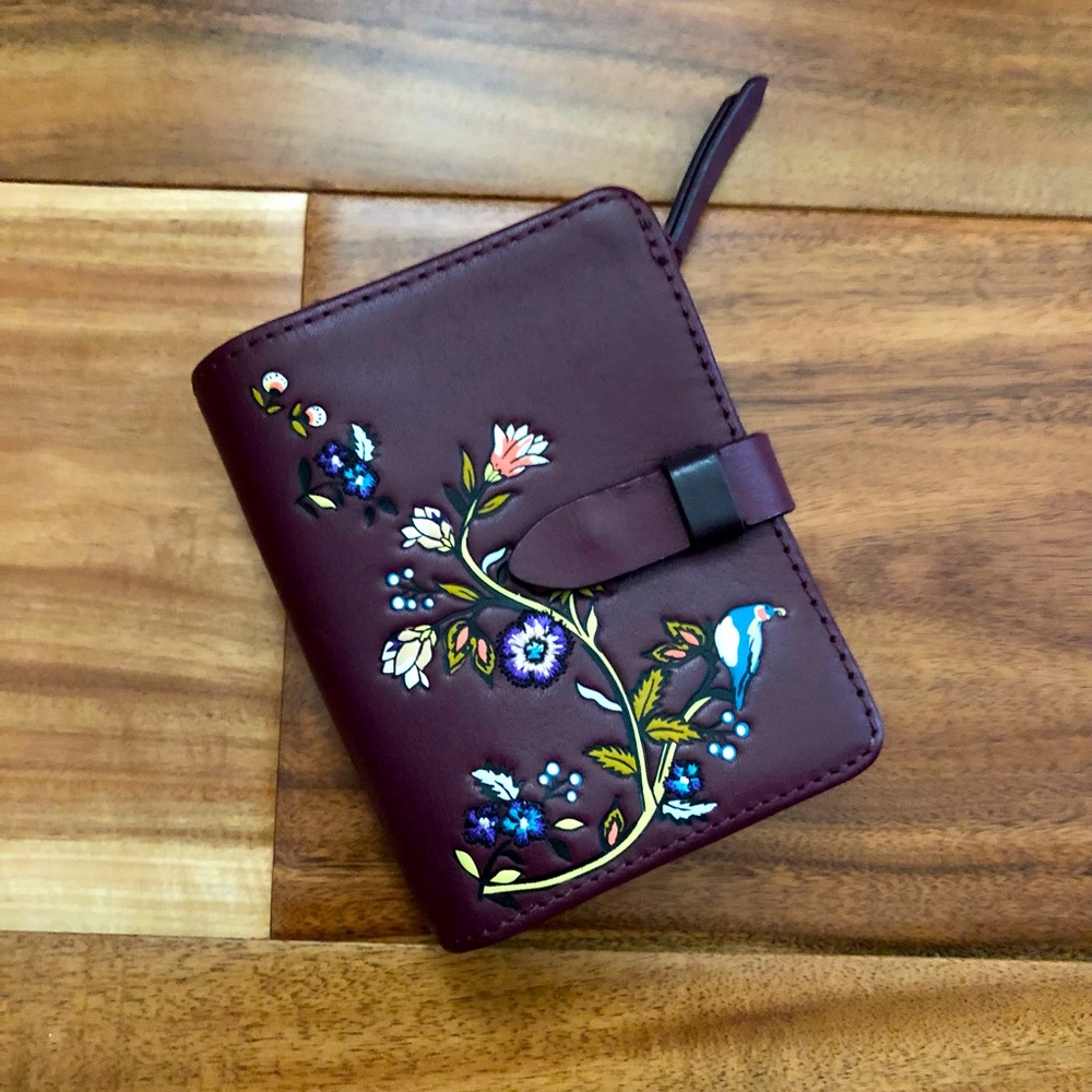 Vera Bradley Leather Wallet Wine